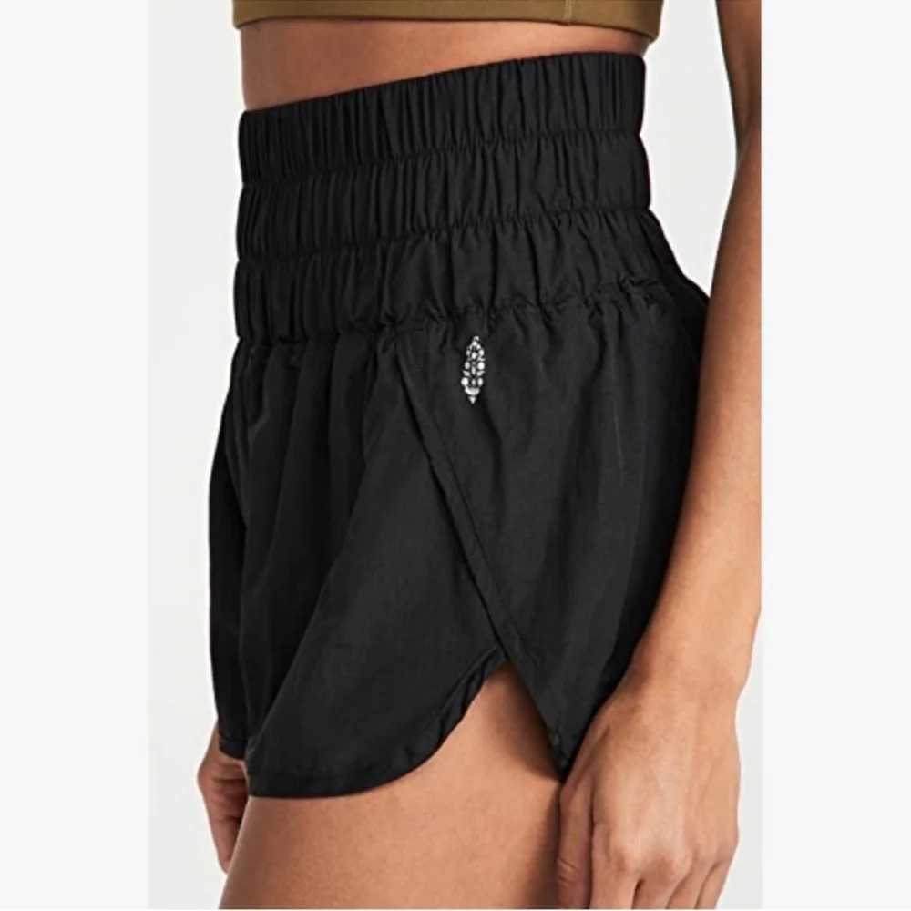 Free People FP Movement The Way Home Shorts Lined Black High Waist-Medium